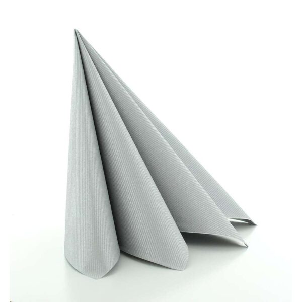 Serviett Tekstil 40X40Cm Sølv