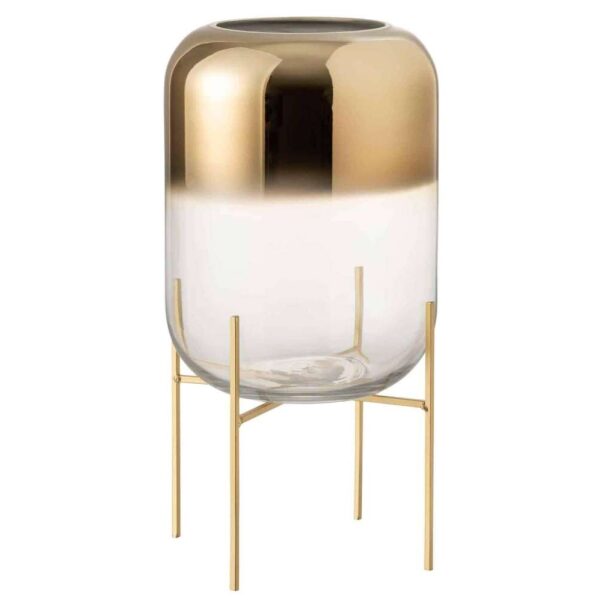 VASE OCEANNE GLASS GOLD/TRANSPARENT LARGE
