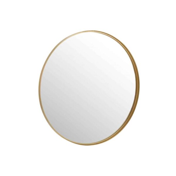 MIRROR ROUND HIGH BORDER METAL/GLASS GOLD LARGE