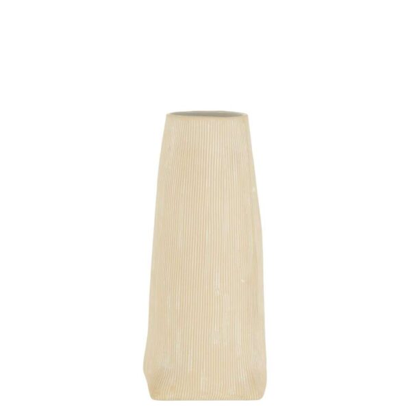 VASE MARIA LONG CERAMIC WHITE SMALL