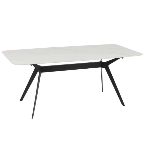 TABLE RECTANGLE PORCELAIN/METAL WHITE