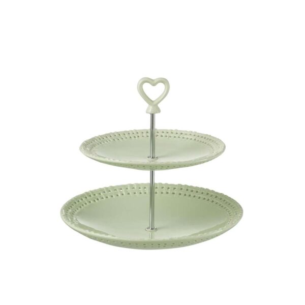 PLATE 2 LAYERS CERAMIC GREEN