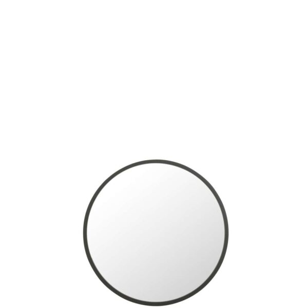 MIRROR ROUND MATT BLACK LARGE