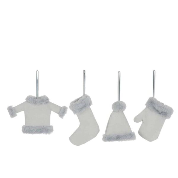HANGERS CHRISTMAS CLOTHING TEXTILE LIGHT BLUE ASSORTMENT OF 4