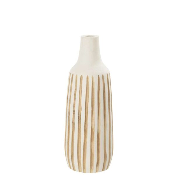 VASE YING WOOD WHITE MEDIUM
