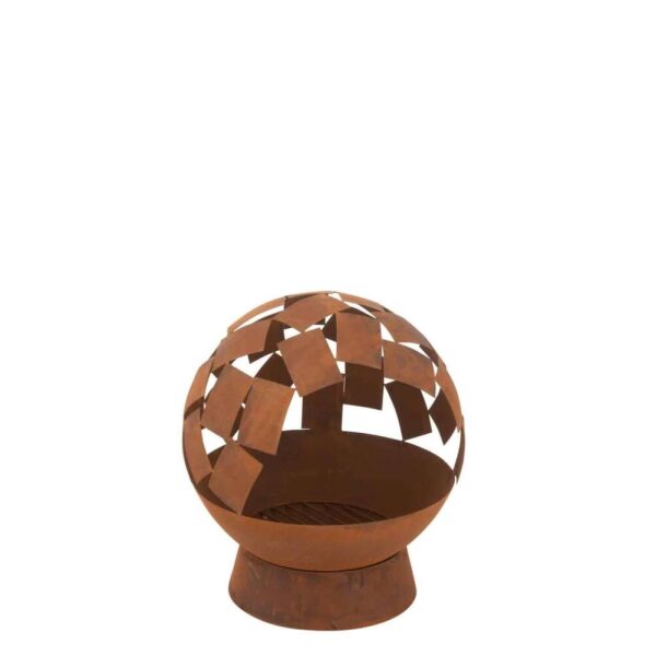 FIRE BASKET ROUND ABSTRACT IRON RUST