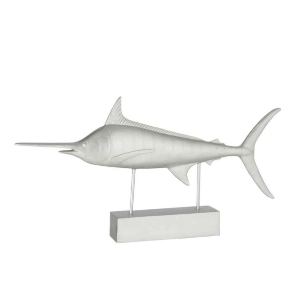 SWORDFISH ON FOOT POLY SILVER