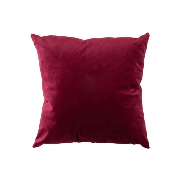 CUSHION SQUARE VELVET RED/BURGUNDY