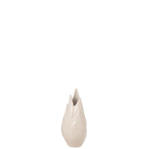 VASE IBIZA SHINY CERAMIC BEIGE SMALL