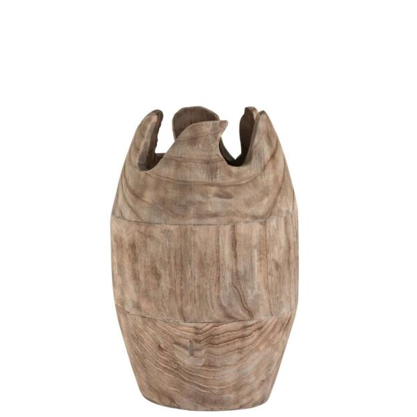 VASE IRREGULAR WOOD NATURAL LARGE
