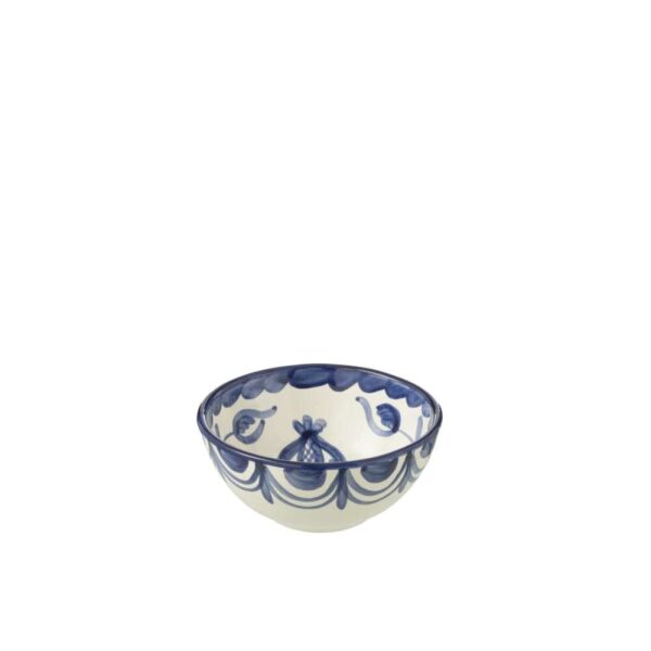 BOWL GRANADA HIGH CERAMIC WHITE/COBALTO BLUE SMALL