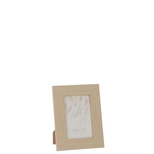 PHOTO FRAME 10X15 WOVEN TEXTURE POLYSTYRENE LIGHT BEIGE