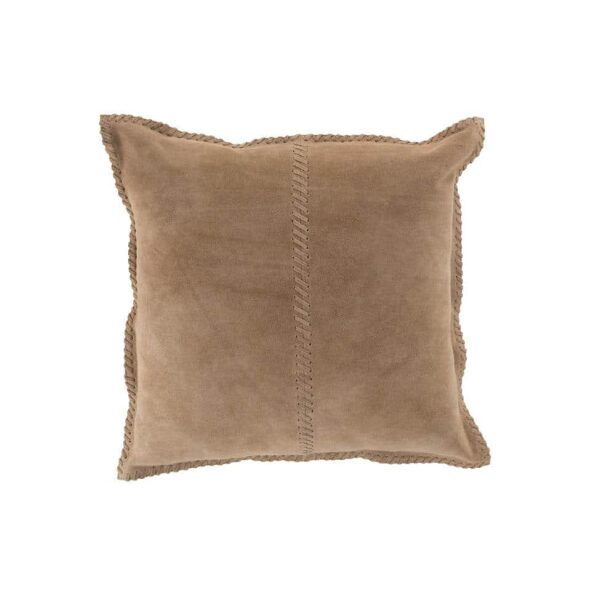 CUSHION STICHING SQUARE LEATHER BEIGE