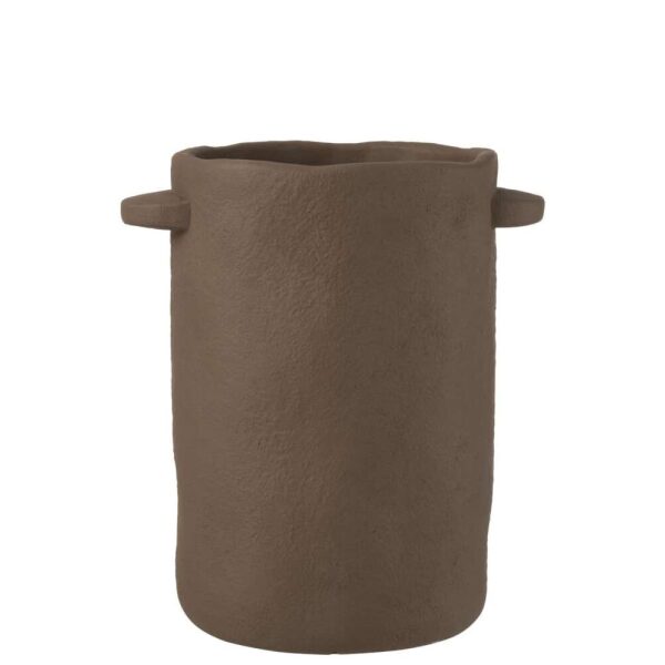 POT LONG GUSTAVE CEMENT DARK BROWN