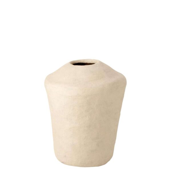 VASE LARGE CHAD PAPIER MACHE WHITE