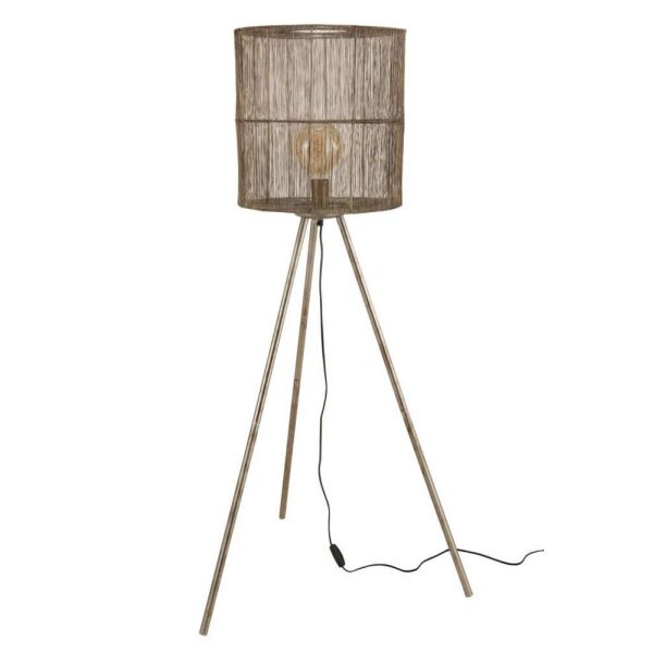 STANDING LAMP METAL ANTIQUE BROWN LARGE