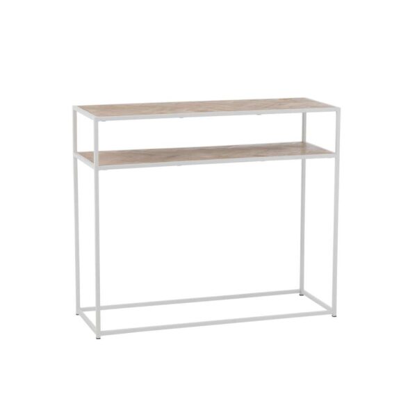 CONSOLE ZIGZAG WOOD/METAL NATURAL/WHITE