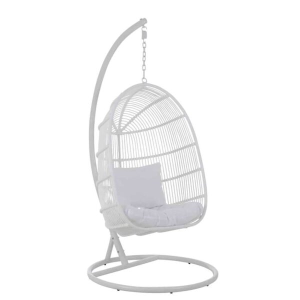 HANGING CHAIR OVAL STEEL WHITE