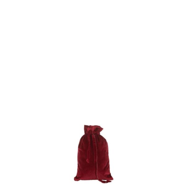 BAG CHRISTMAS VELVET RED SMALL