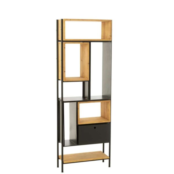 SHELF TINA FIR WOOD/IRON BLACK/NATURAL SMALL