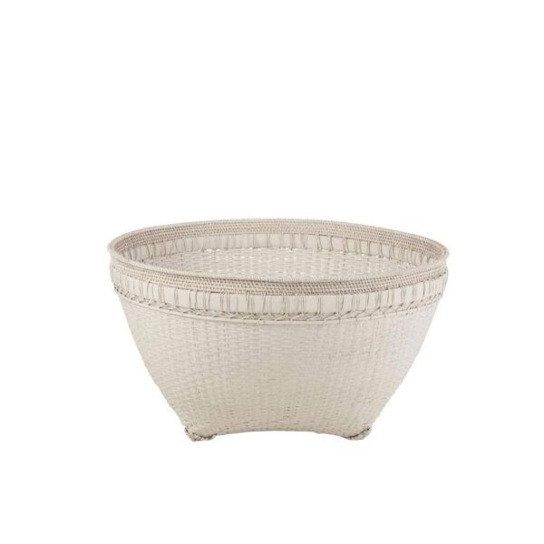 BASKET EXTRA LARGE ROUND RATTAN WHITE