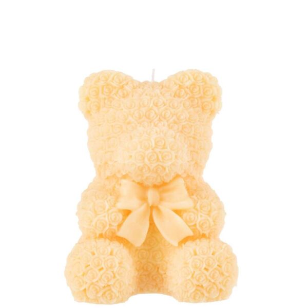 CANDLE TEDDY BEAR LIGHT YELLOW LARGE-25H