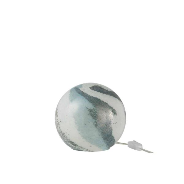 LAMP DANY STRIPES ROUND GLASS BLUE-GREEN SMALL