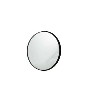 MIRROR ROUND HIGH BORDER METAL/GLASS BLACK MEDIUM