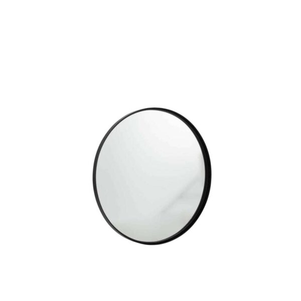 MIRROR ROUND HIGH BORDER METAL/GLASS BLACK MEDIUM