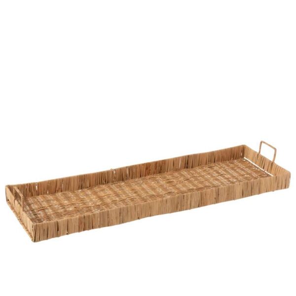 TRAY LONG RECTANGULAR RATTAN NATURAL