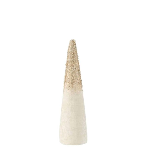 CONE VELVET ECRU PEARLS GOLD SMALL
