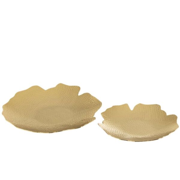 SET OF TWO PLATES ALUMINIUM GOLD