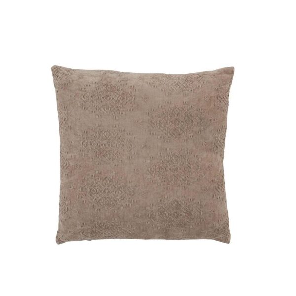CUSHION SQUARE FAYOLA COTTON BROWN