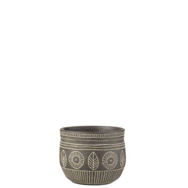 FLOWERPOT FRESCO CEMENT GREY MEDIUM