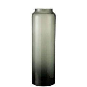 VASE RIGHT LONG GLASS GREY LARGE