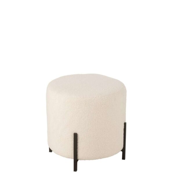 STOOL SHEEP FABRIC/FOAM WHITE