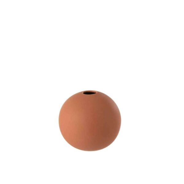 VASE BALL CERAMIC RUST MEDIUM