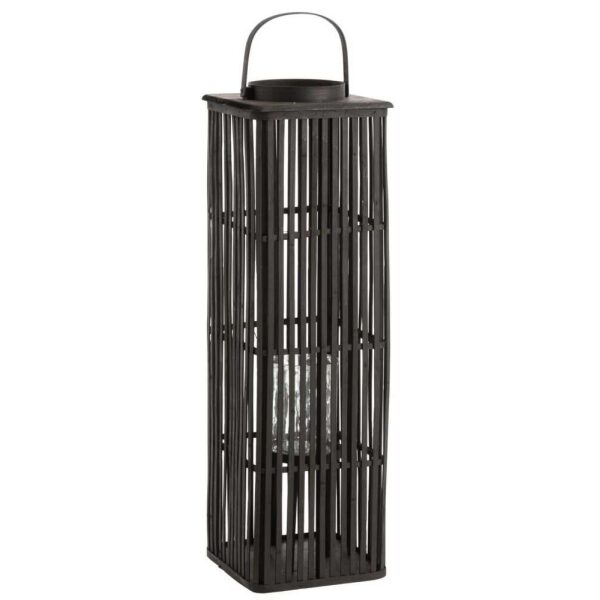 LANTERN LONG BAMBOO BLACK