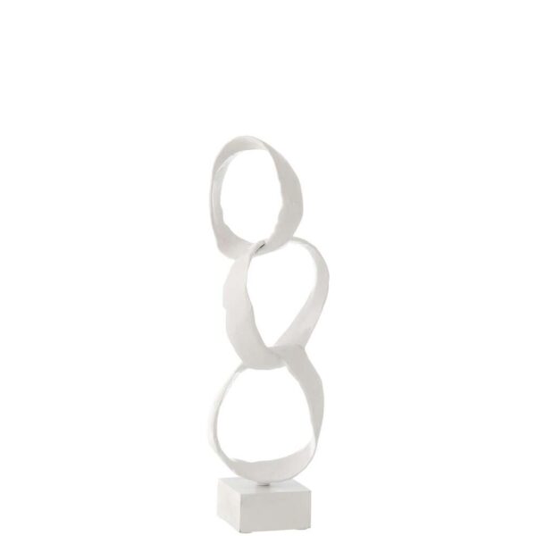 FIGURE RINGS ON FOOT ALUMINIUM WHITE SMALL
