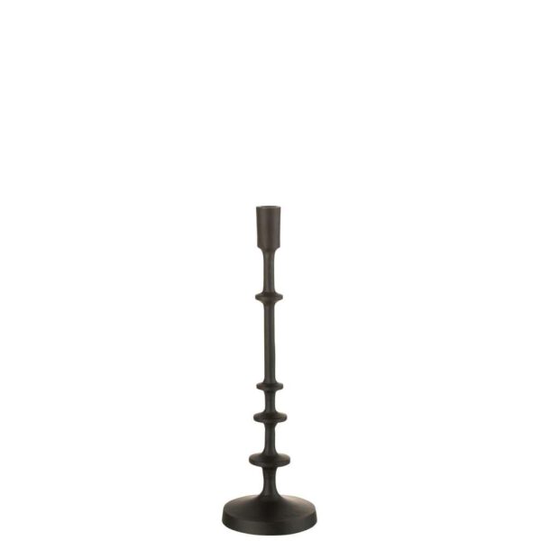 CANDLEHOLDER IZY ALUMINIUM BLACK LARGE