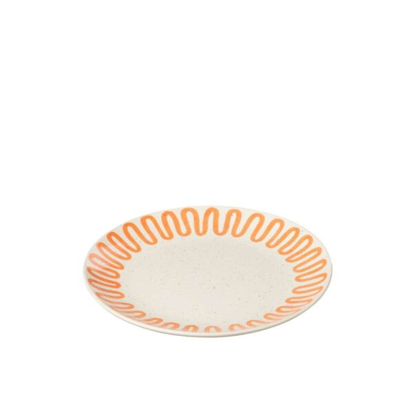 PLATE CURVE PORCELAIN ORANGE SMALL