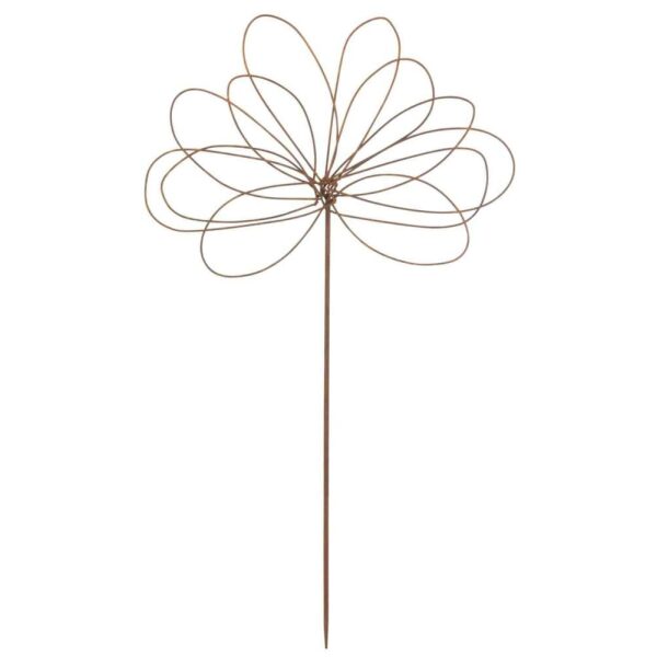 DECORATION GARDEN FLOWER LARGE IRON RUST