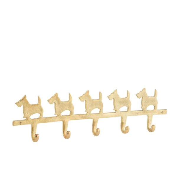 COAT RACK DOGS ALUMINIUM GOLD