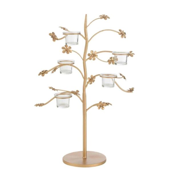 CANDLE HOLDER TABLE METAL GOLD