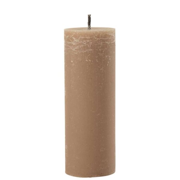 OUTDOOR CANDLE PILLAR PARAFFIN TAUPE EXTRA LARGE-50HOURS