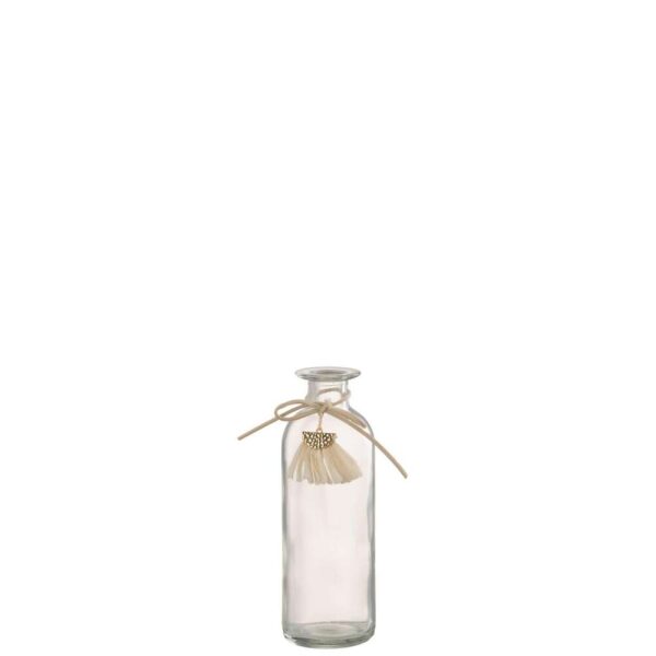 VASE BOTTLE GLASS TRANSPARENT SMALL