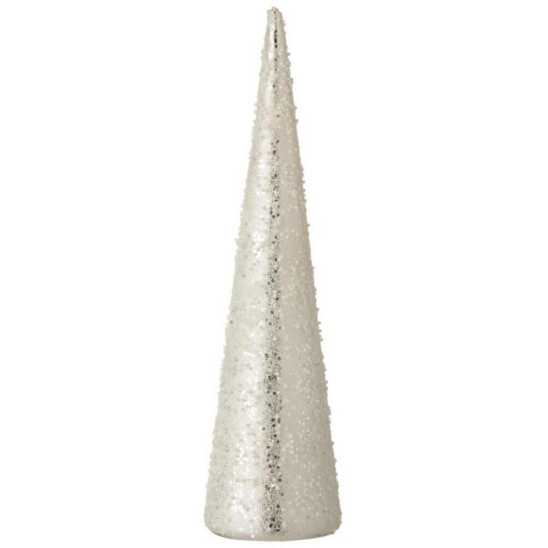CONE PEARL GLASS WHITE/SILVER LARGE
