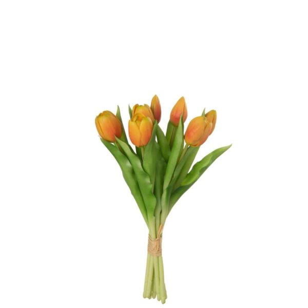 BOUQUET TULIPS 7PIECES PU ORANGE SMALL