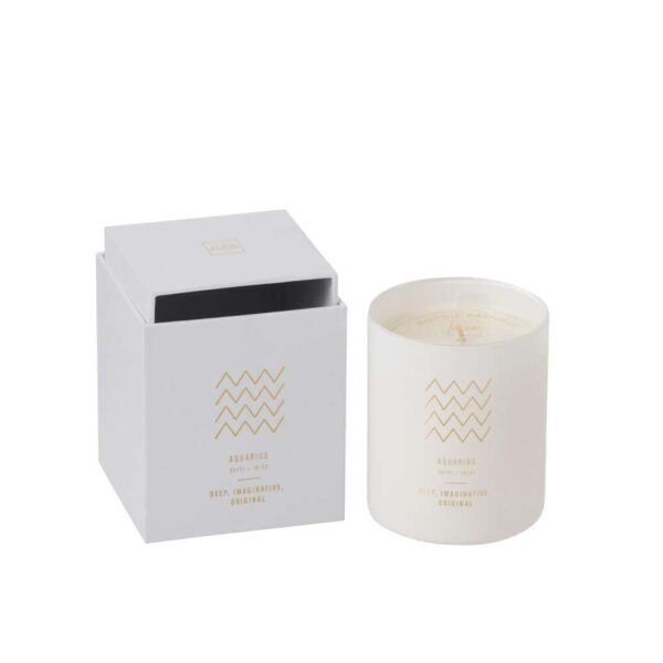 SCENTED CANDLE ASTRO AQUARIUS WHITE-50H