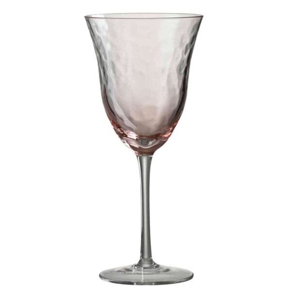 WINE GLASS IRREGULAR GLASS PINK